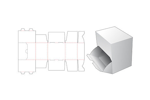 可打開(kāi)的包裝盒設(shè)計(jì) 模切圖刀模圖EPS矢量解析